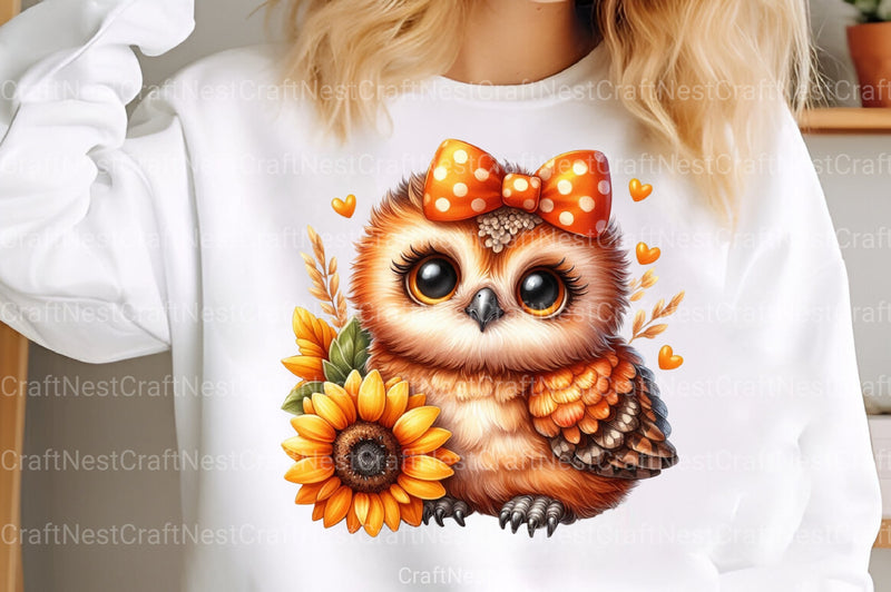 Cute Baby Owl Clipart Bundle - CraftNest - Digital Crafting and Art