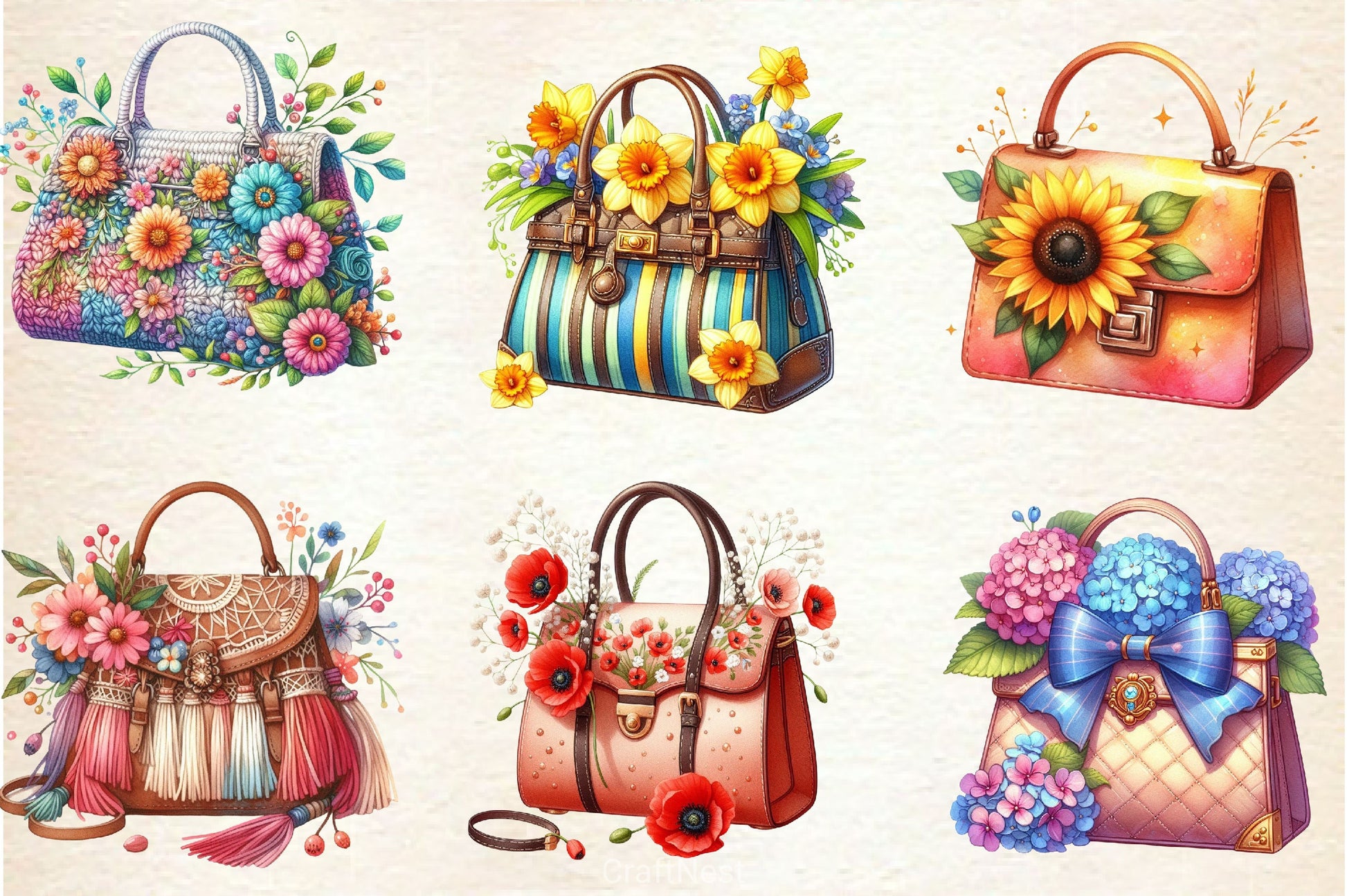 Summer Handbags Clipart Bundle - CraftNest - Digital Crafting and Art