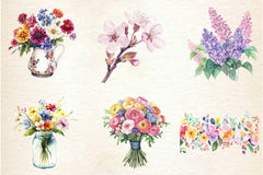 Fresh Spring Flower Clipart Bundle - CraftNest - Digital Crafting and Art