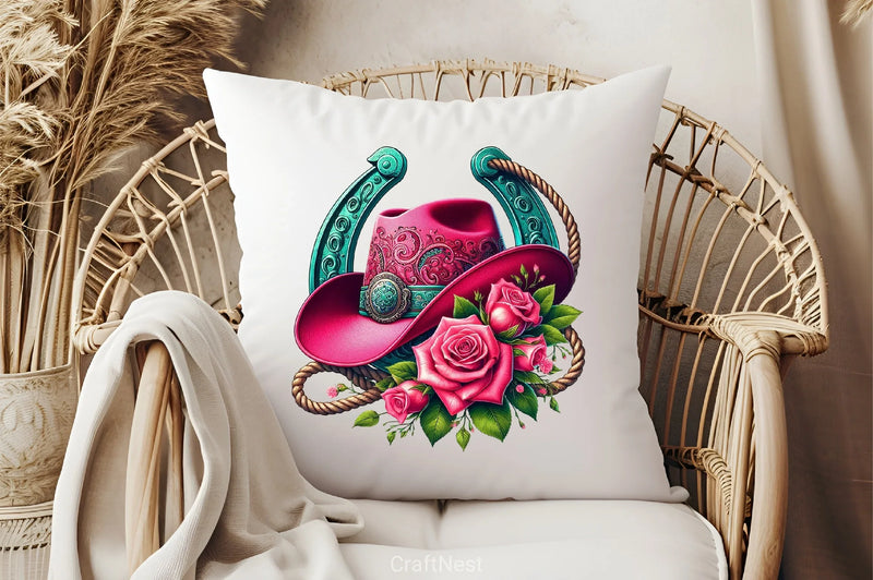 Cowgirl Hat & Roses Clipart Bundle - CraftNest - Digital Crafting and Art