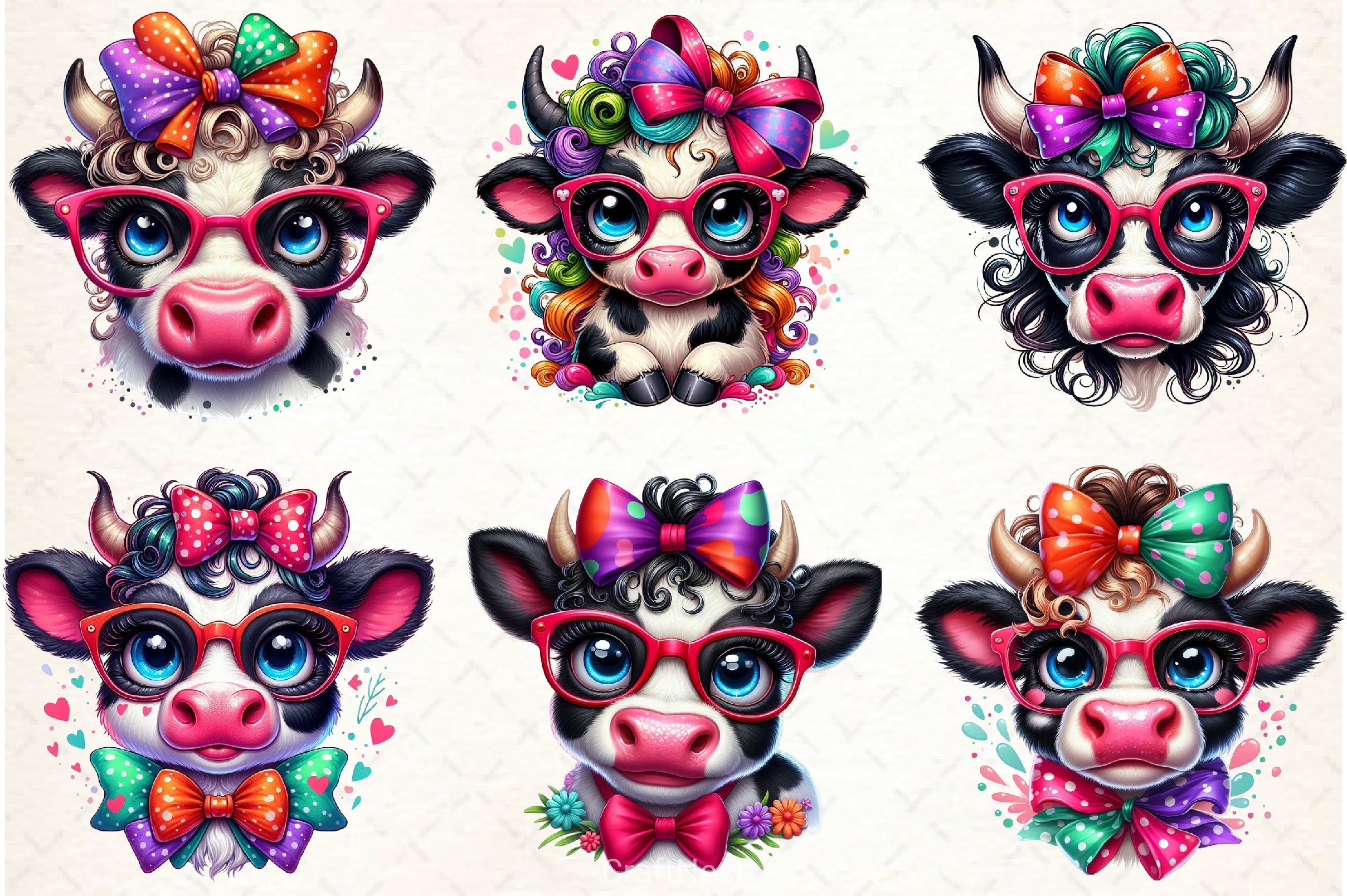 Funny Cow Clipart Bundle 4 - CraftNest - Digital Crafting and Art