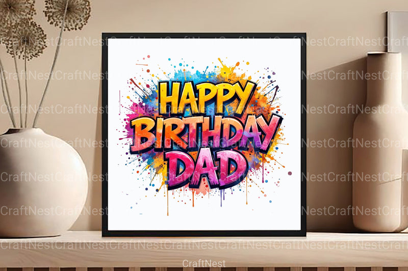 Happy Birthday Dad Clipart Bundle - CraftNest - Digital Crafting and Art