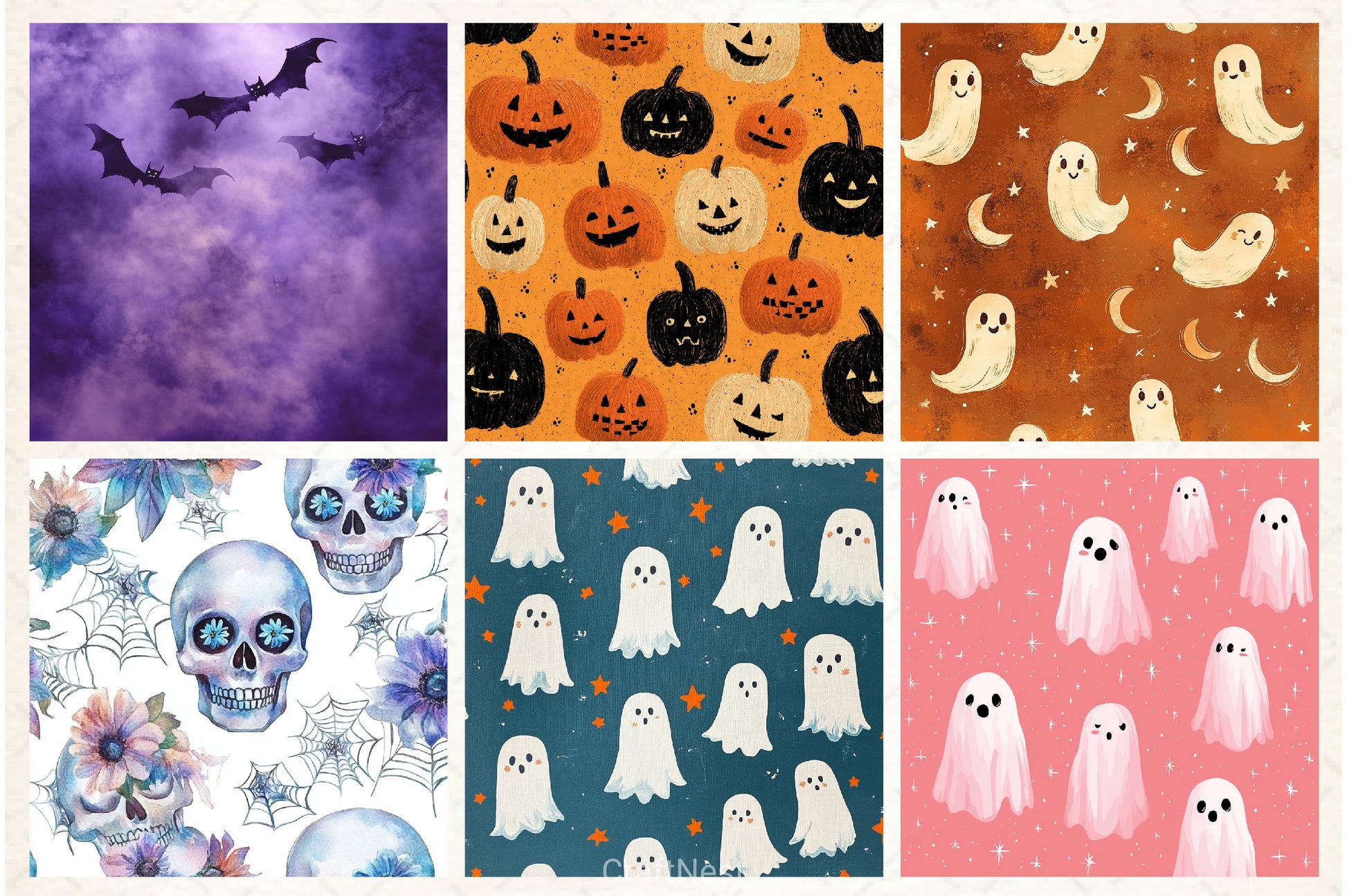 Halloween Digital Paper - CraftNest - Digital Crafting and Art