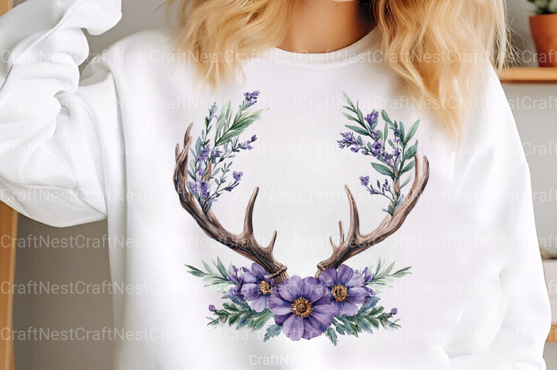 Christmas Antlers Clipart Bundle - CraftNest - Digital Crafting and Art