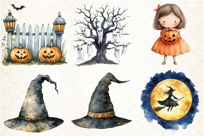Vintage Halloween Clipart Bundle 8 - CraftNest - Digital Crafting and Art