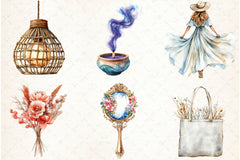 Boho Lifestyle Clipart Bundle - CraftNest - Digital Crafting and Art