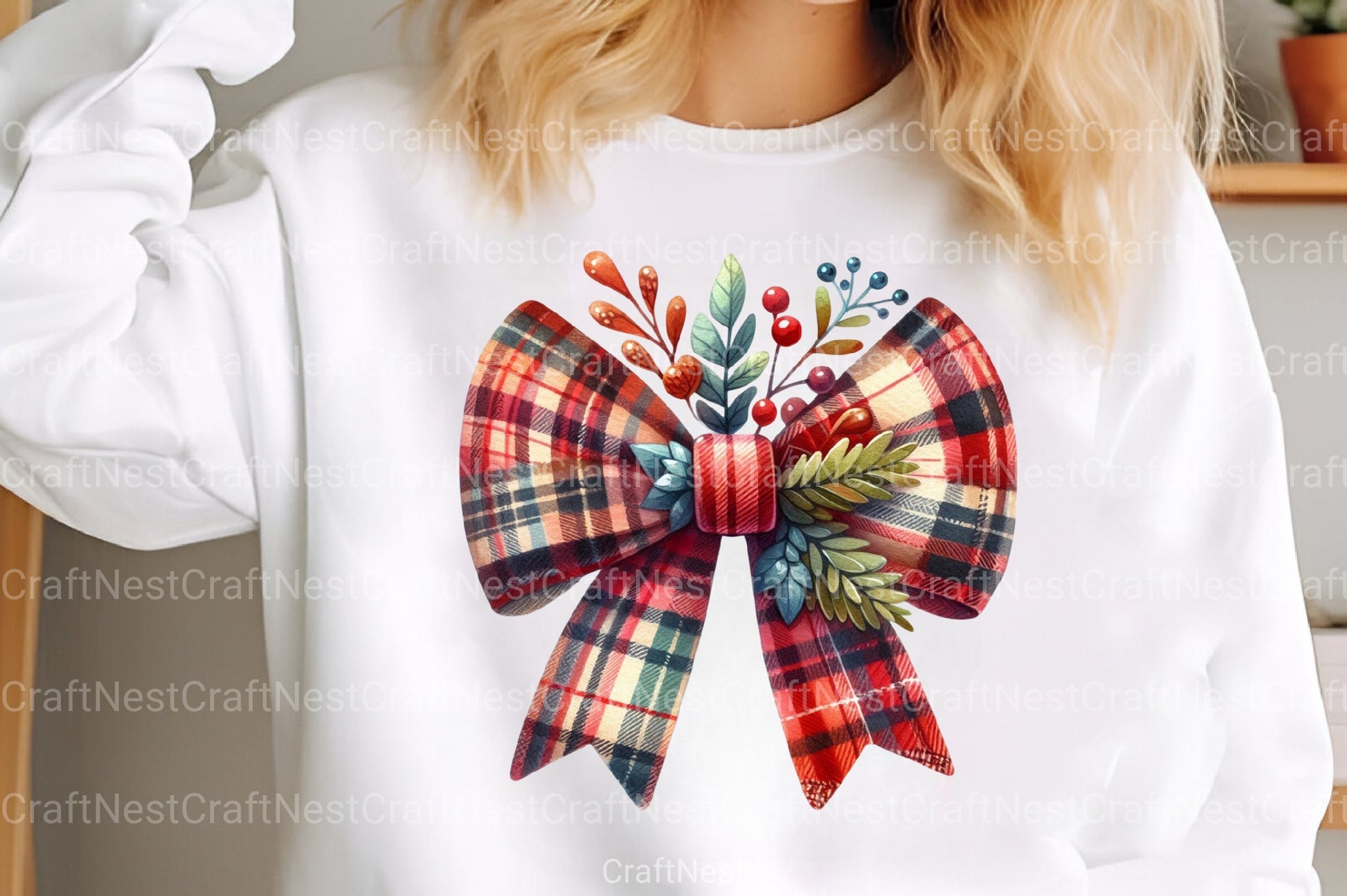 Christmas Wreaths & Bows Clipart Bundle - CraftNest - Digital Crafting and Art