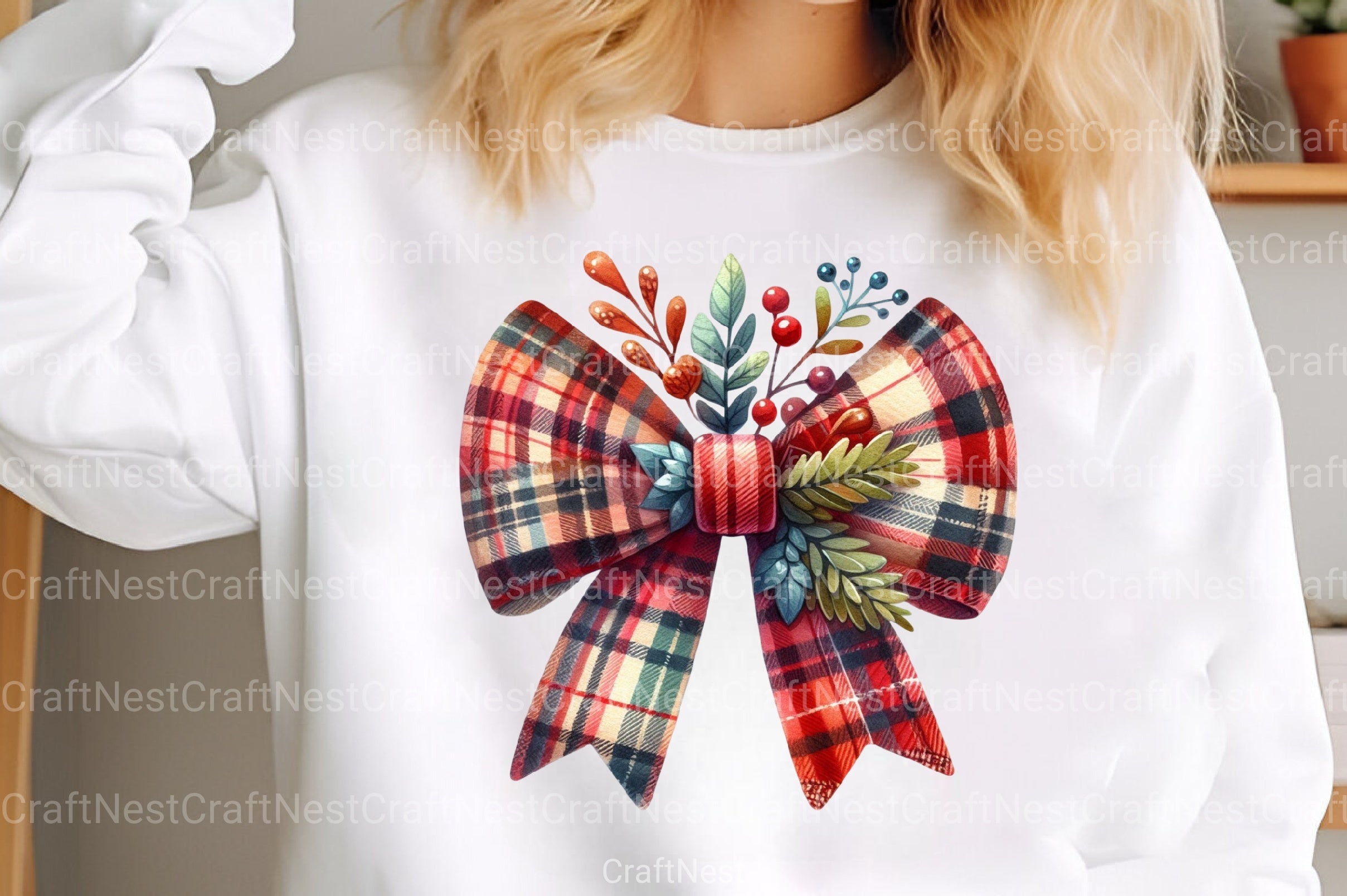 Christmas Wreaths & Bows Clipart Bundle - CraftNest - Digital Crafting and Art