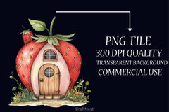 Strawberry Cottage Clipart Bundle - CraftNest - Digital Crafting and Art
