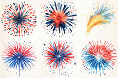 4th of July Fireworks Clipart Bundle 3 - CraftNest - Digital Crafting and Art