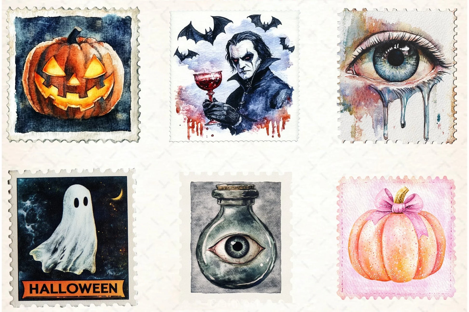 Halloween Stamp Clipart Bundle 2 - CraftNest - Digital Crafting and Art