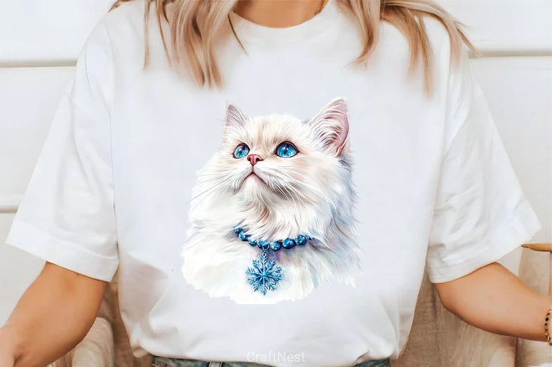 Cozy Winter Blue Snowflake Clipart Bundle - CraftNest - Digital Crafting and Art