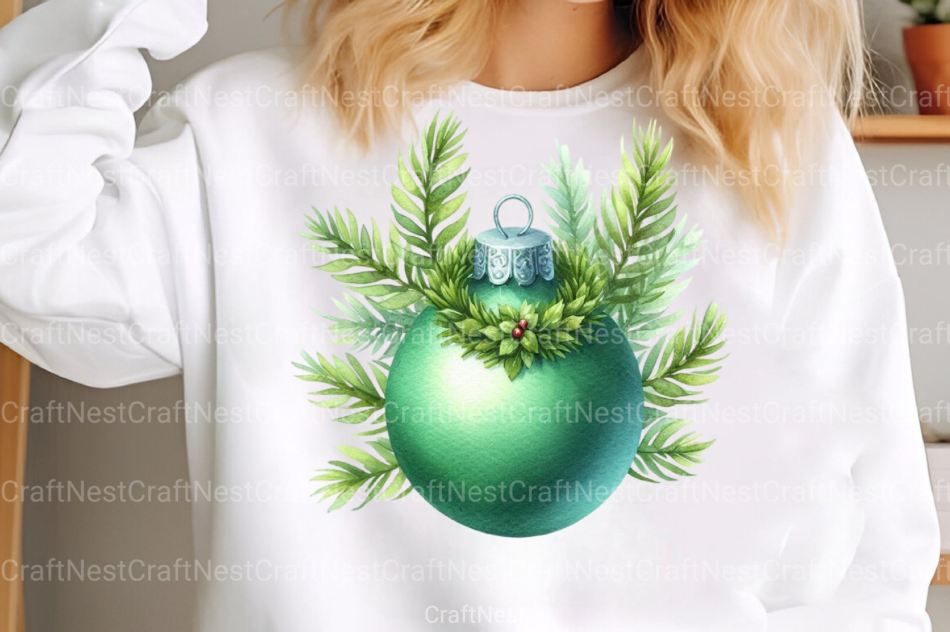 Green Christmas Tree Ball Clipart Bundle - CraftNest - Digital Crafting and Art