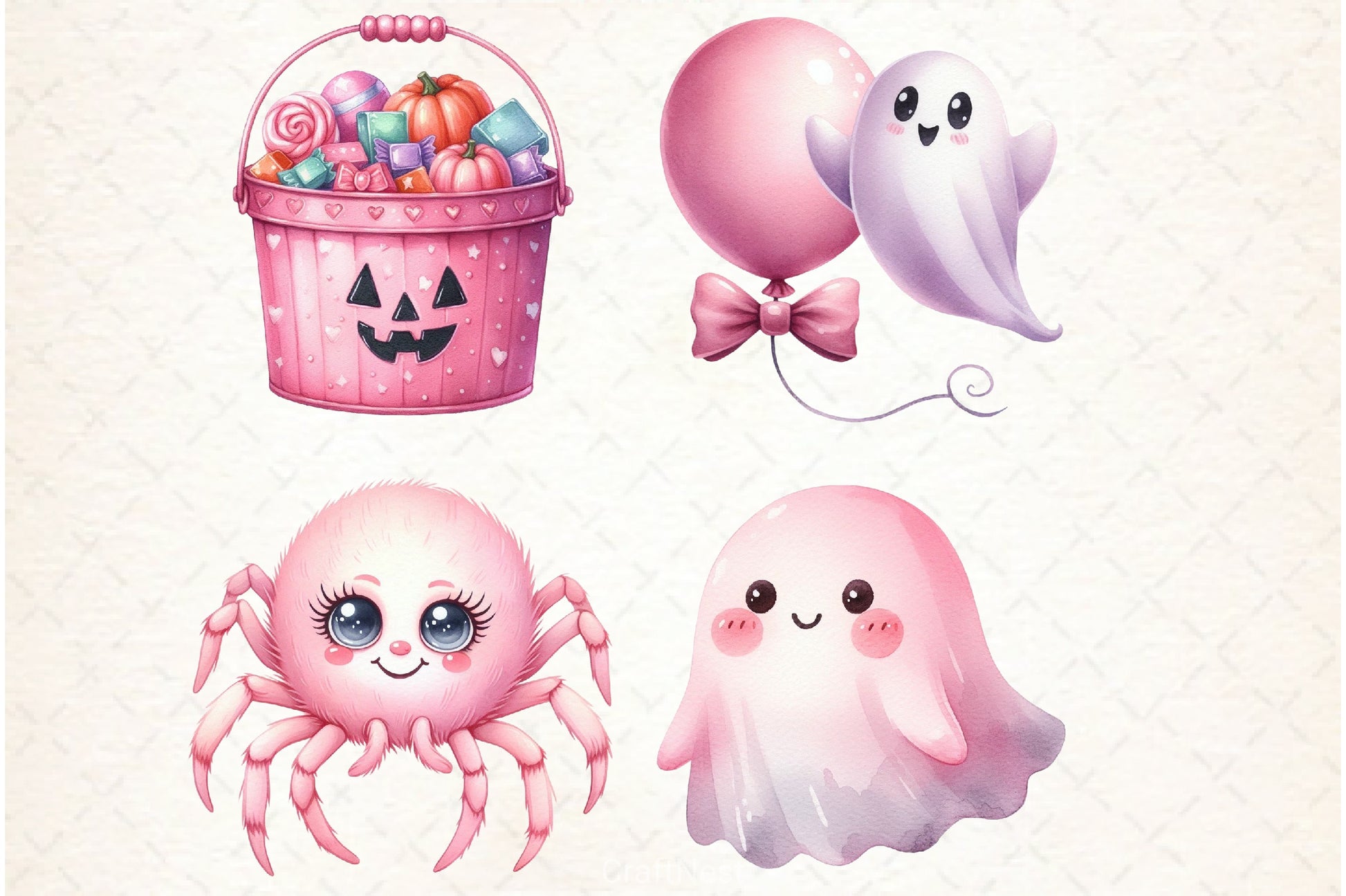 Pink Halloween Clipart Bundle 2 - CraftNest - Digital Crafting and Art
