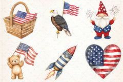 4th of July Independence Day Clipart Bundle 1 - CraftNest - Digital Crafting and Art