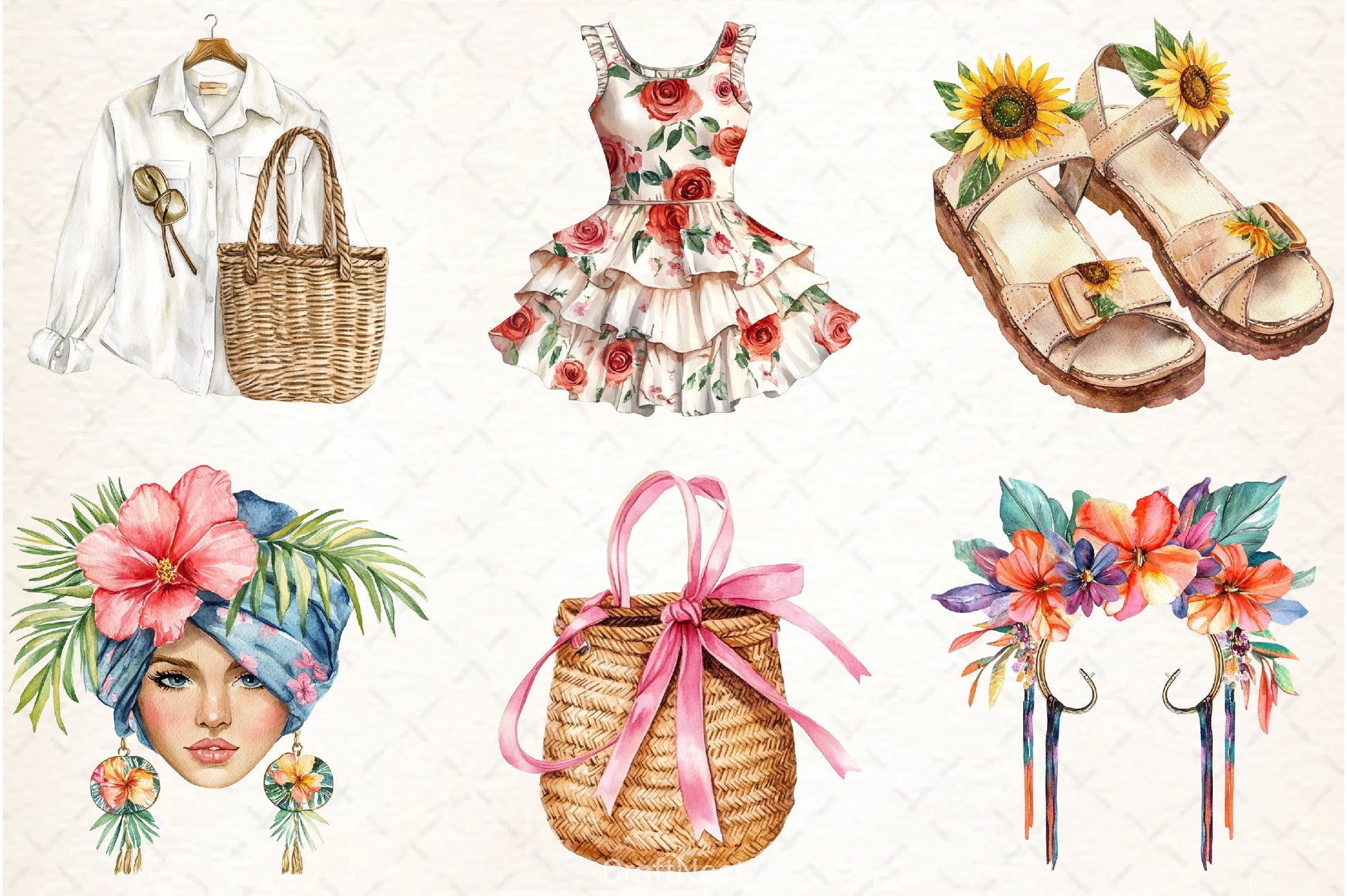 Summer Fashion Clipart Bundle - CraftNest - Digital Crafting and Art