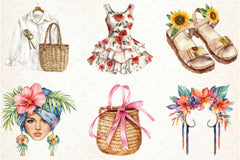 Summer Fashion Clipart Bundle - CraftNest - Digital Crafting and Art