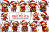 Cute Christmas Highland Cow Clipart