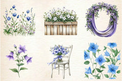 Spring Campanula Flower Clipart Bundle - CraftNest - Digital Crafting and Art