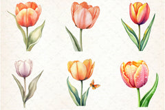 Tulip Flower Clipart Bundle 5 - CraftNest - Digital Crafting and Art