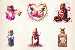 Love Bottle Valentine Clipart Bundle - CraftNest - Digital Crafting and Art