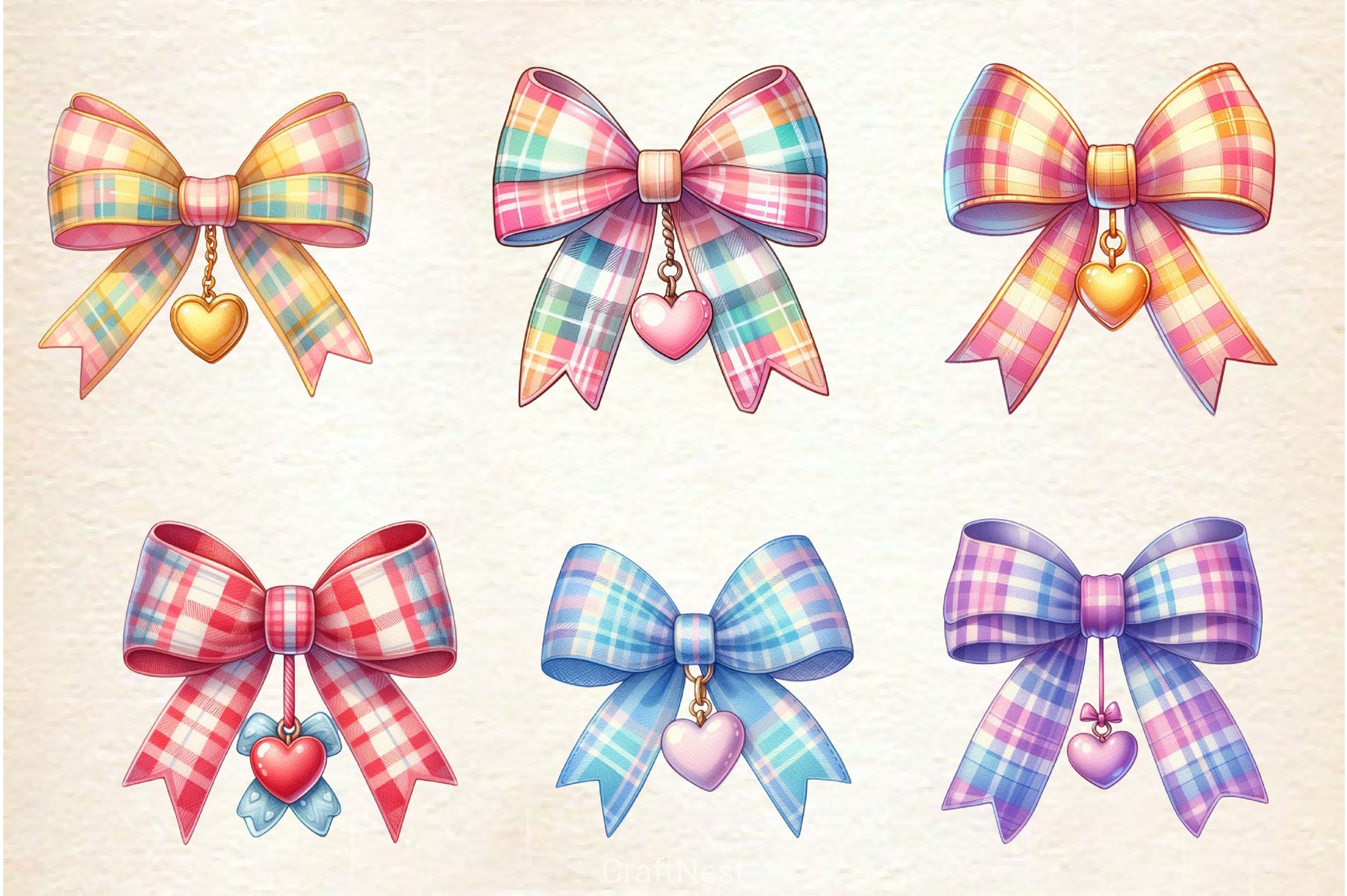 Coquette Valentine Bow Clipart Bundle 4 - CraftNest - Digital Crafting and Art