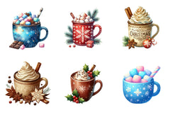 Christmas Coffee Drinks Clipart Bundle - CraftNest - Digital Crafting and Art