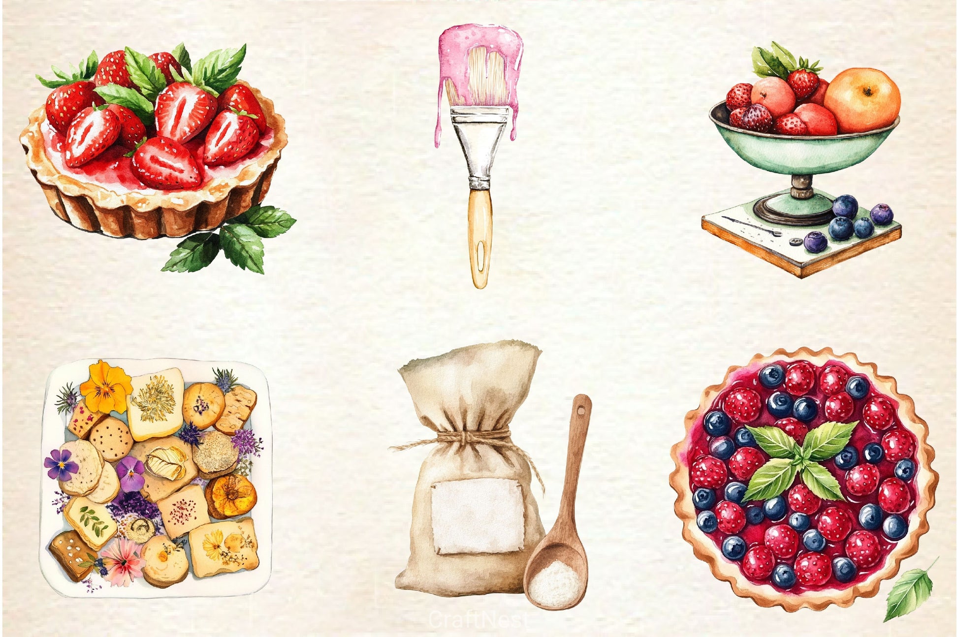 Bohemian Summer Baking Clipart Bundle 2 - CraftNest - Digital Crafting and Art