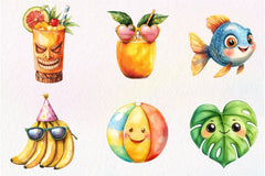 Tropical Tropicana Clipart Bundle - CraftNest - Digital Crafting and Art