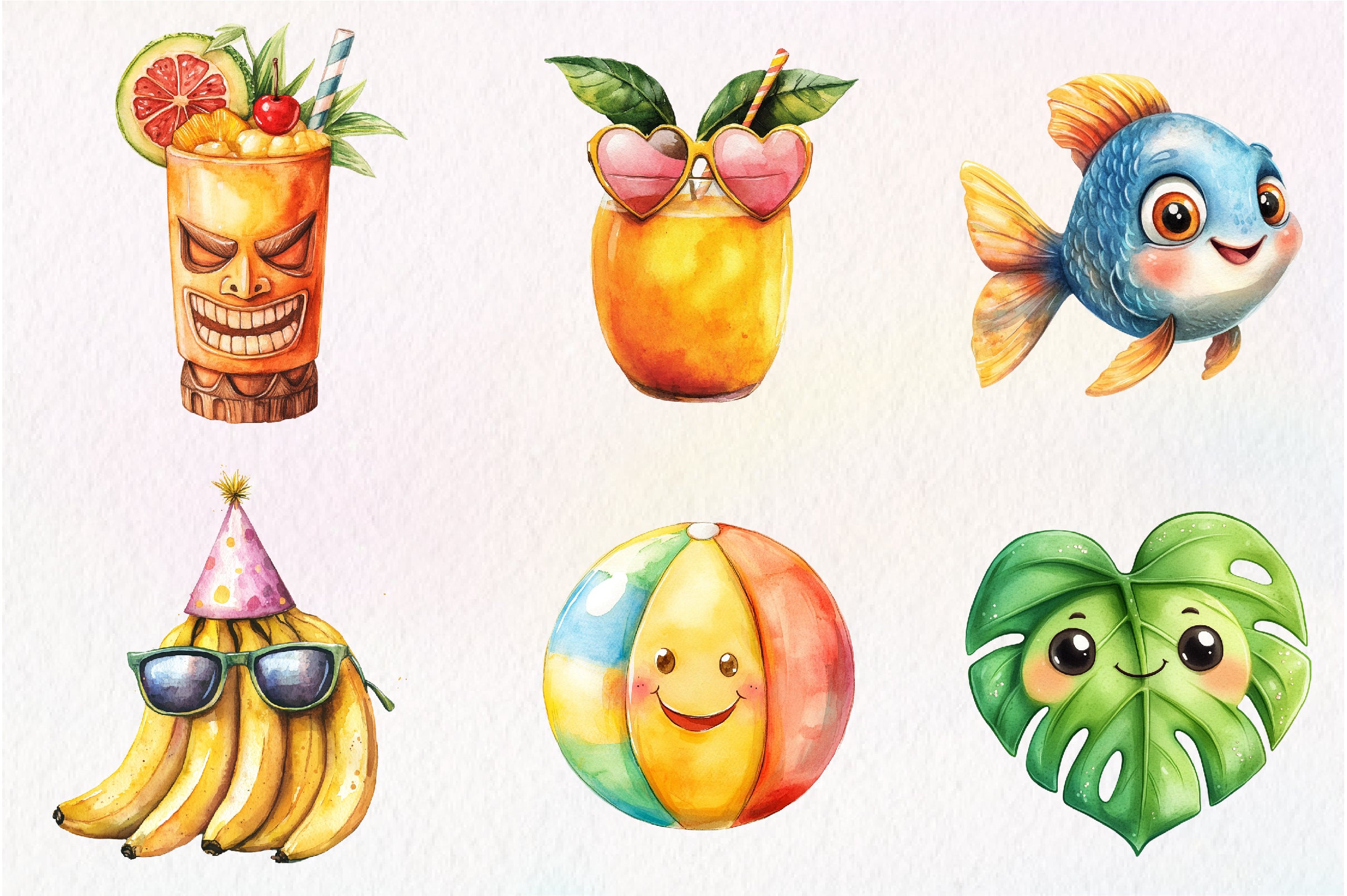 Tropical Tropicana Clipart Bundle - CraftNest - Digital Crafting and Art