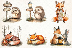 Camping Adventure Animals Clipart Bundle - CraftNest - Digital Crafting and Art