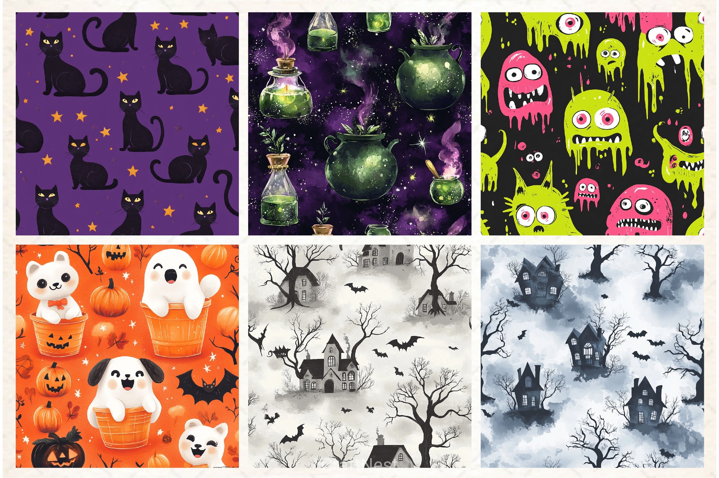Happy Halloween Digital Paper - CraftNest - Digital Crafting and Art