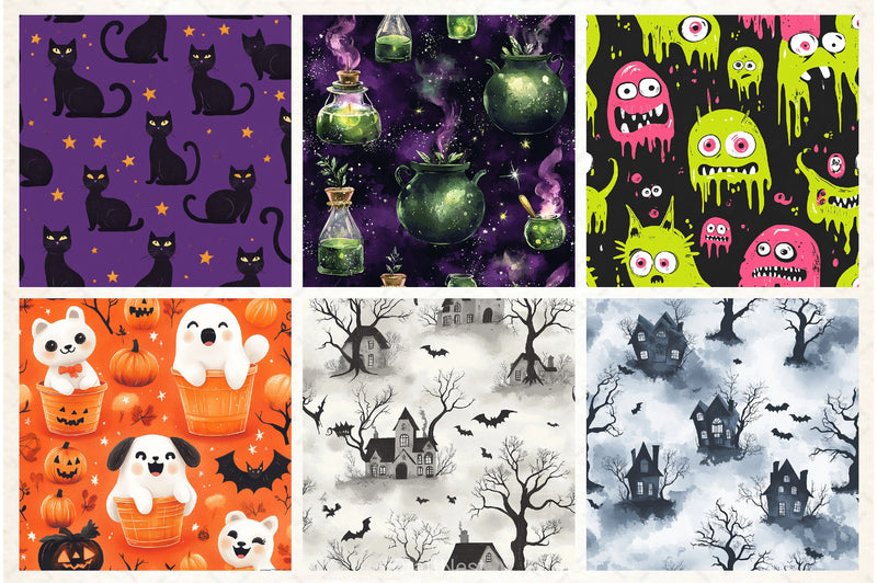 Happy Halloween Digital Paper - CraftNest - Digital Crafting and Art