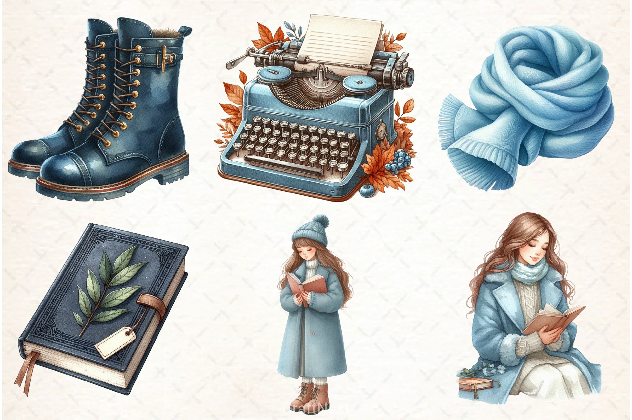 Rustic Cozy Autumn Clipart Bundle 11 - CraftNest - Digital Crafting and Art