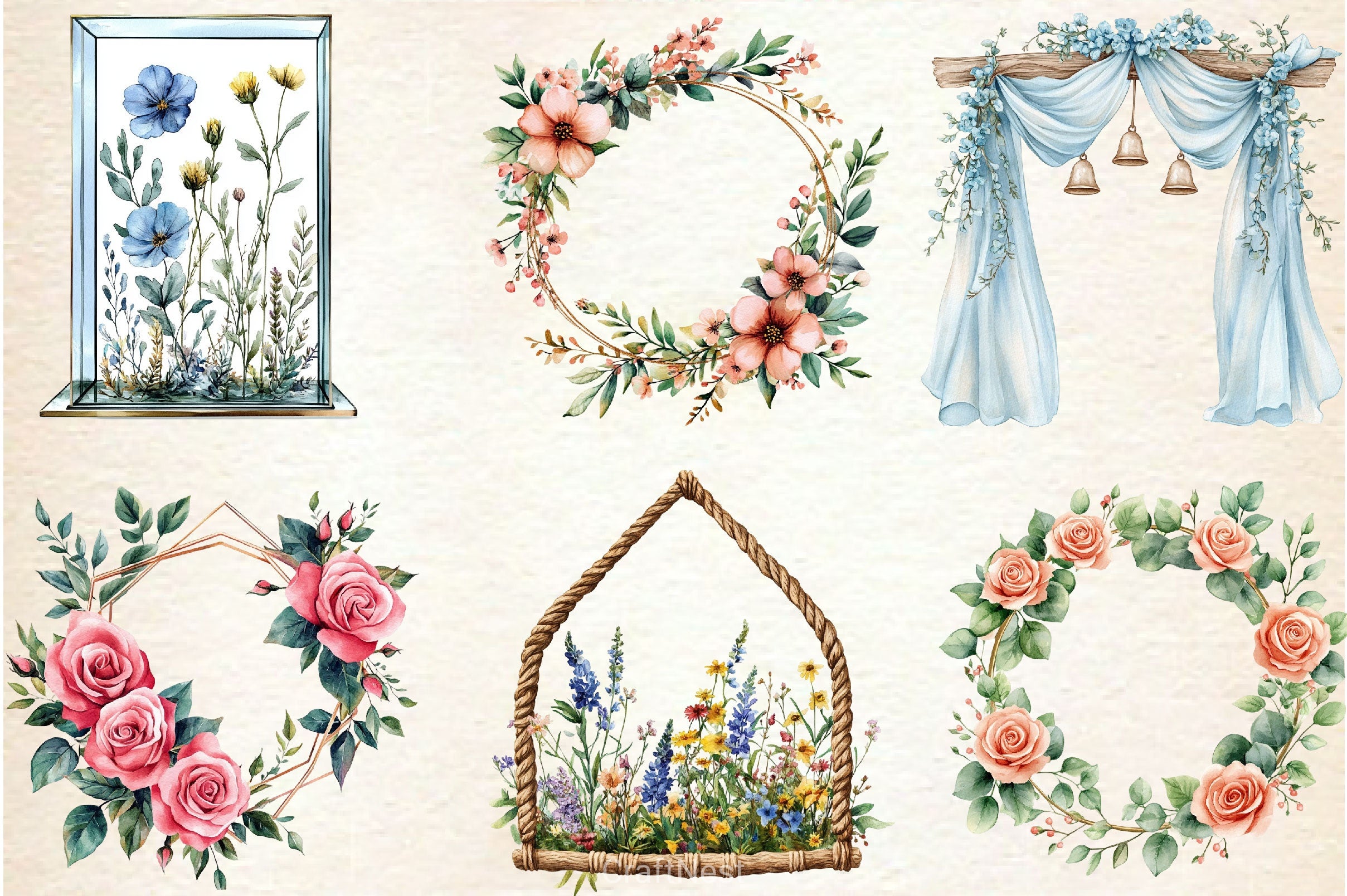 Wedding Photo Frames Clipart Bundle - CraftNest - Digital Crafting and Art