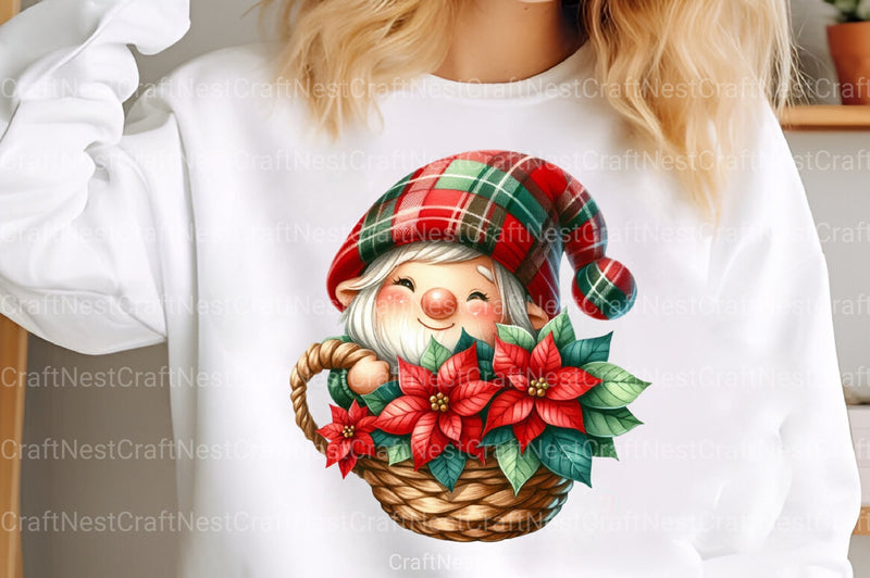 Festive Christmas Gnomes Clipart Bundle - CraftNest - Digital Crafting and Art