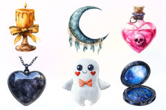 Gothic Coquette Halloween Clipart Bundle - CraftNest - Digital Crafting and Art