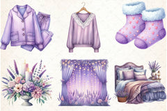 Lavender Pajama Spa Clipart Bundle - CraftNest - Digital Crafting and Art