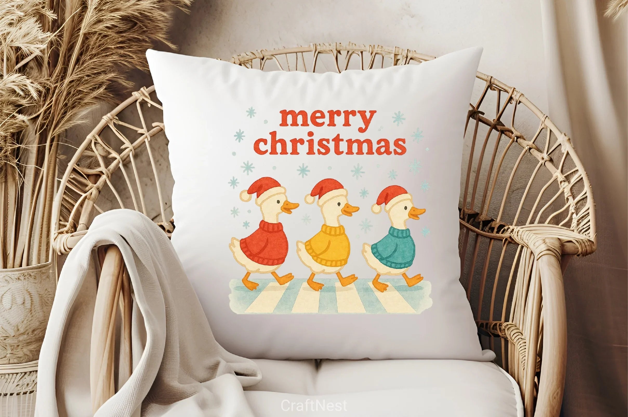 Merry Christmas Goose Clipart Bundle - CraftNest - Digital Crafting and Art