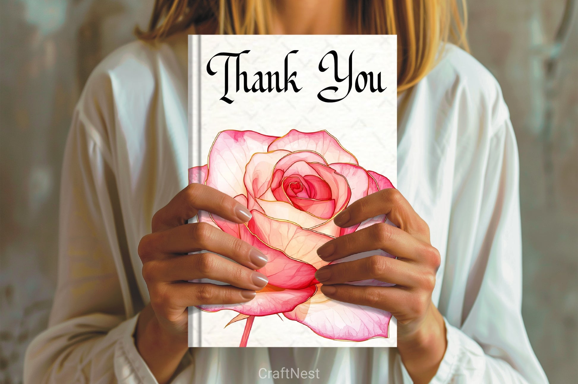 Pink Gold Rose Clipart Bundle - CraftNest - Digital Crafting and Art