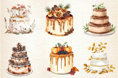Fall Wedding Cake Clipart Bundle 2 - CraftNest - Digital Crafting and Art