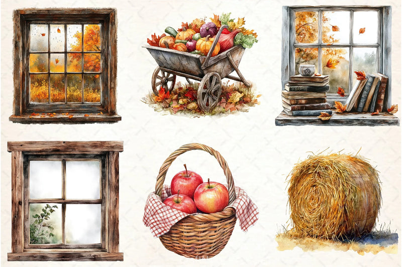 Cozy Autumn Clipart Bundle 7 - CraftNest - Digital Crafting and Art