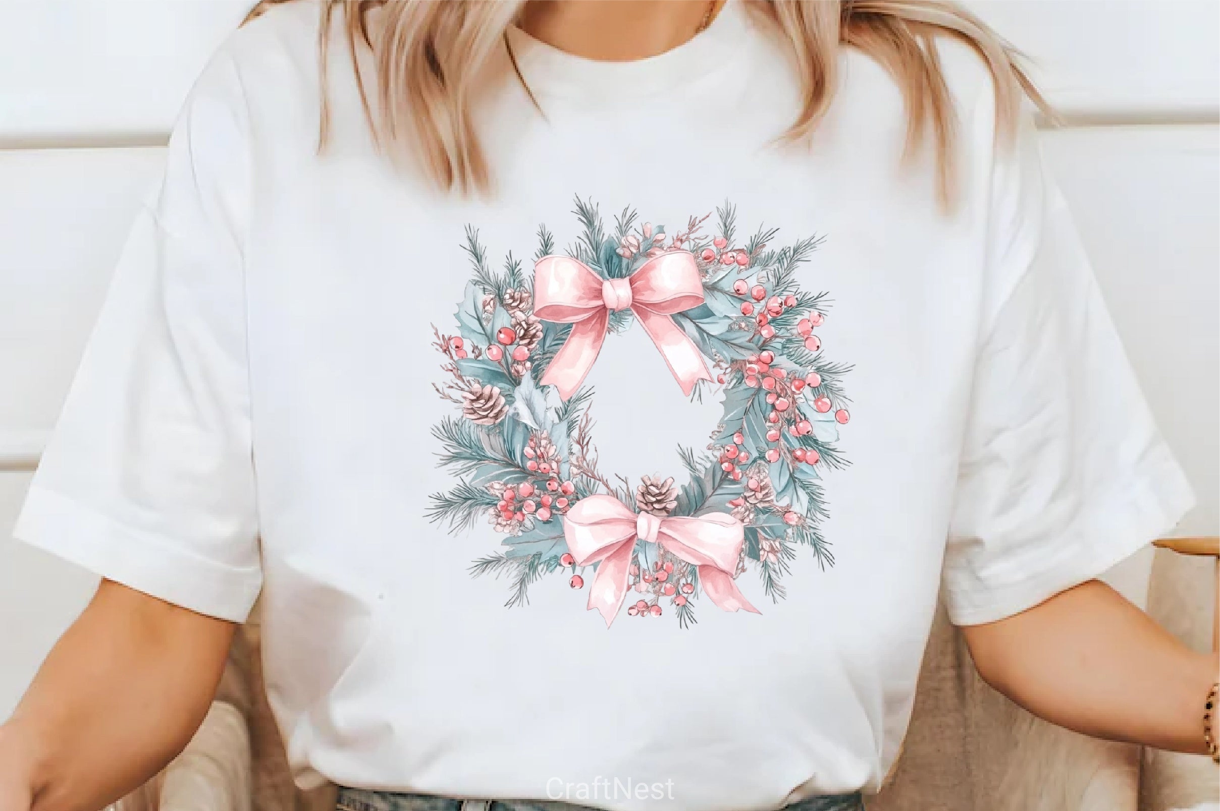 Mint & Pink Christmas Clipart Bundle - CraftNest - Digital Crafting and Art