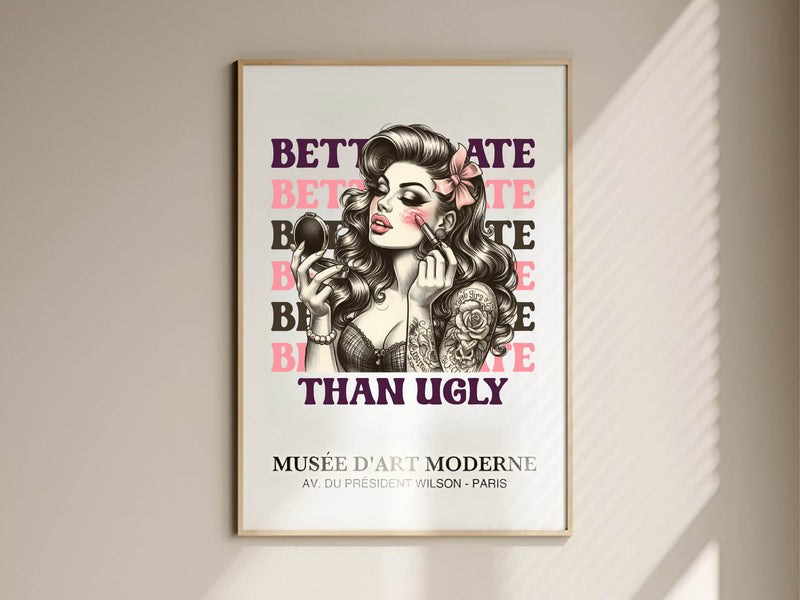 Coquette Girl Better Late Than Ugly Clipart Bundle 1 - CraftNest - Digital Crafting and Art