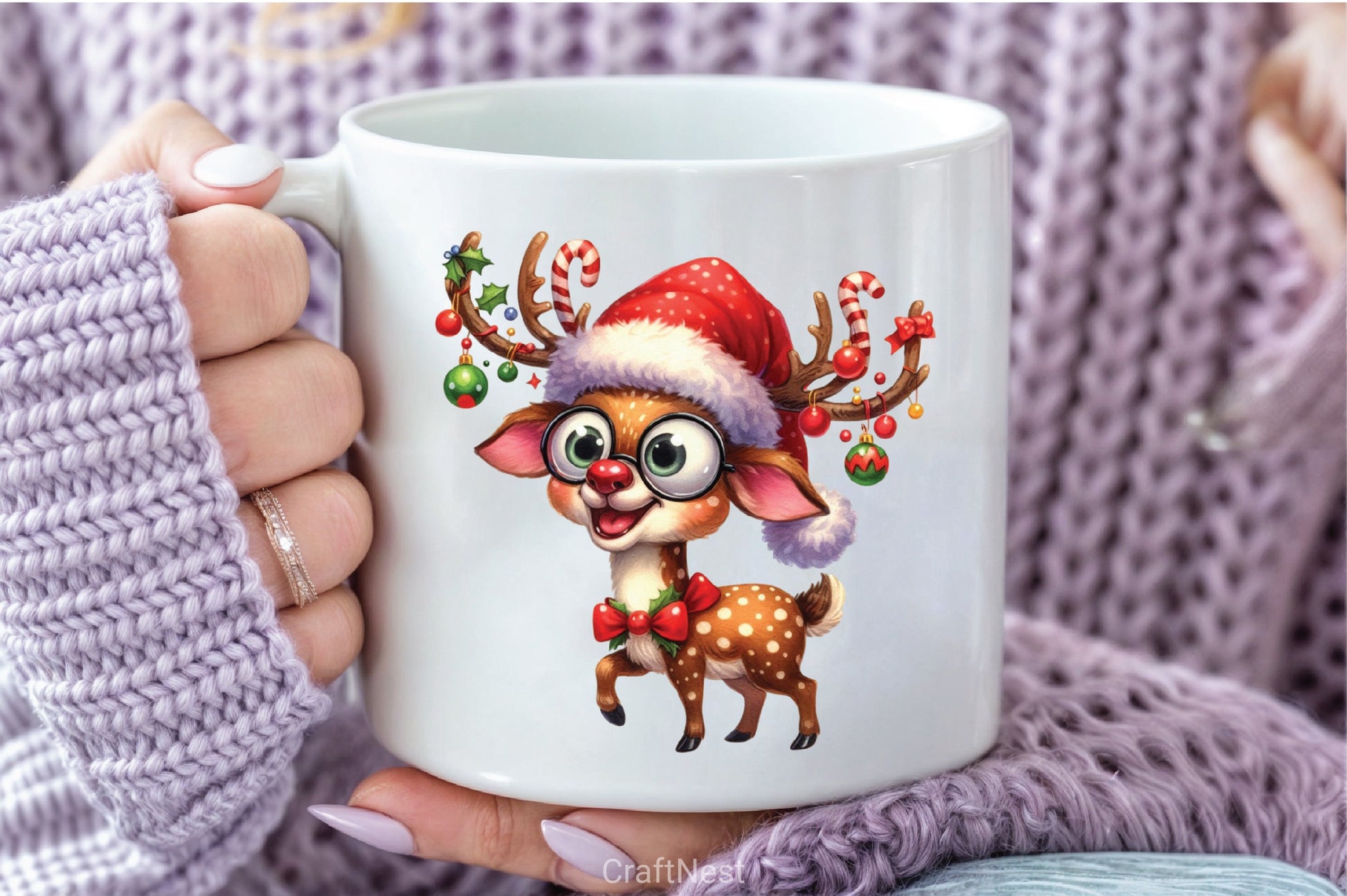 Funny Reindeer Clipart Bundle - CraftNest - Digital Crafting and Art