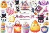 Cute Halloween Set Clipart Bundle