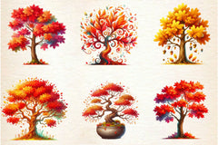 Autumn Tree Clipart Bundle 2 - CraftNest - Digital Crafting and Art