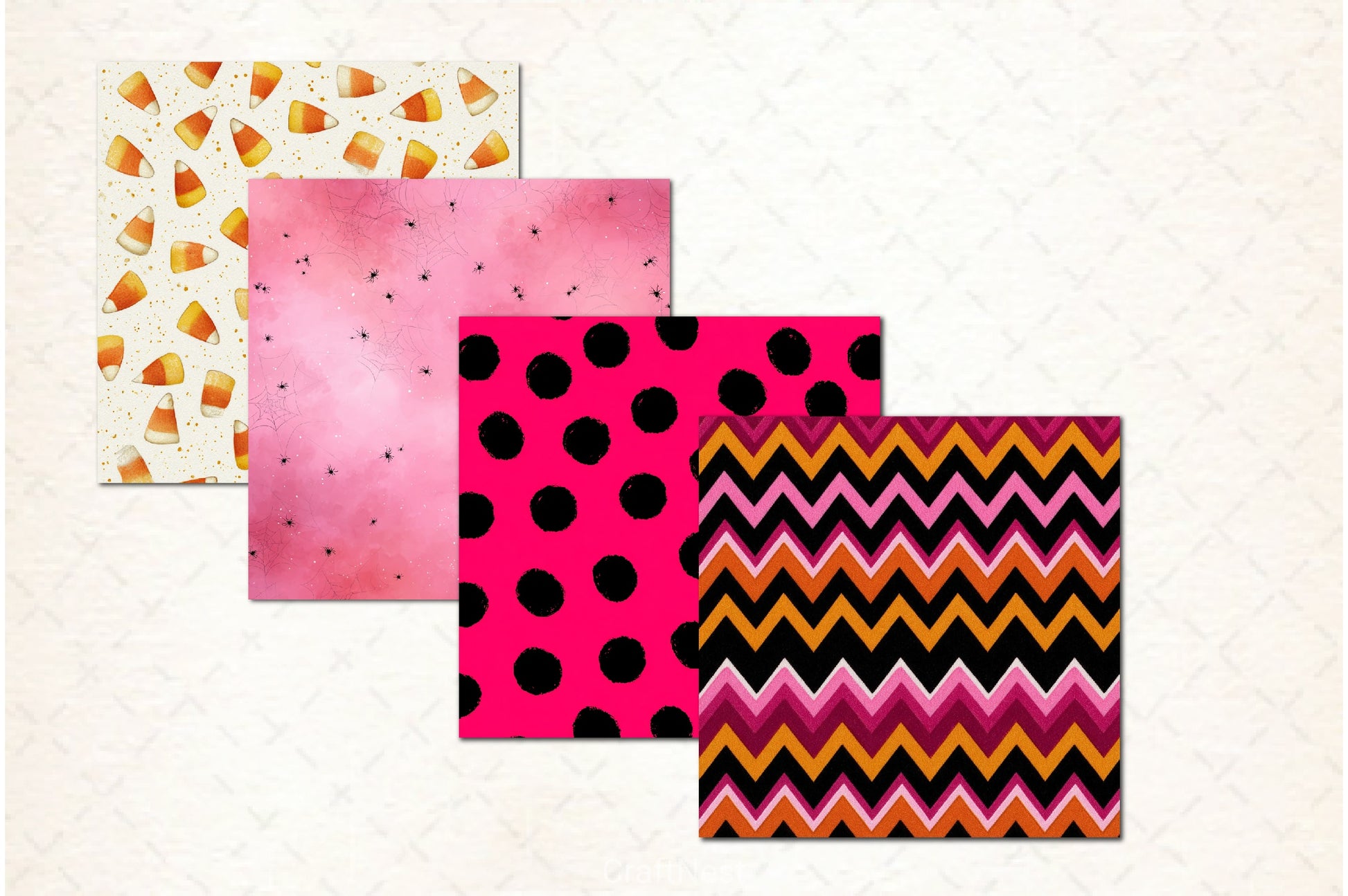 Cute Halloween Digital Paper Pack 3 - CraftNest - Digital Crafting and Art