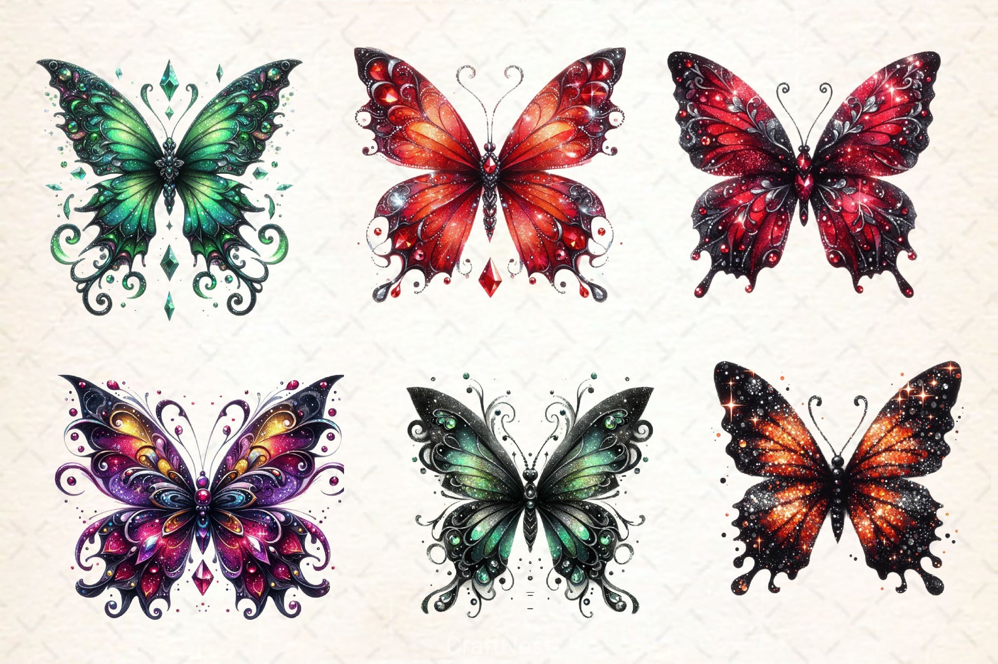 Butterflies Butterfly Clipart Bundle - CraftNest - Digital Crafting and Art