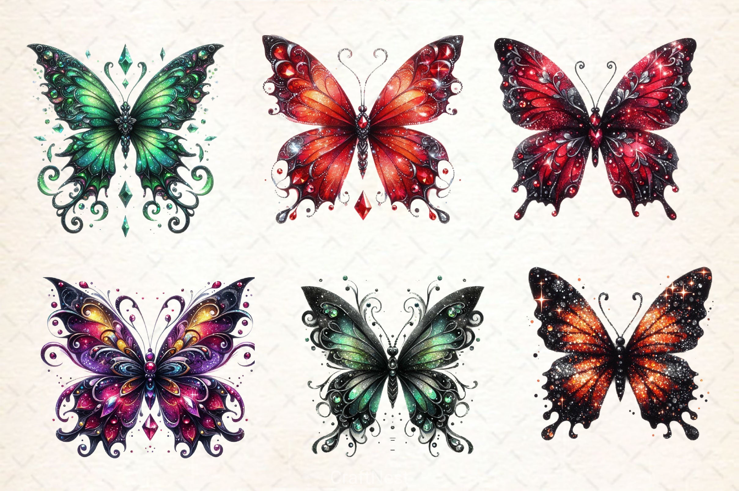 Butterflies Butterfly Clipart Bundle - CraftNest - Digital Crafting and Art